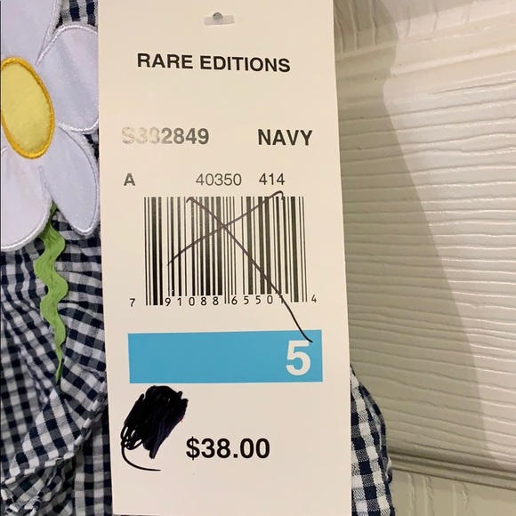 Rare Editions Plaid Ladybug Daisy Summer Dress NWT - Picture 6 of 8